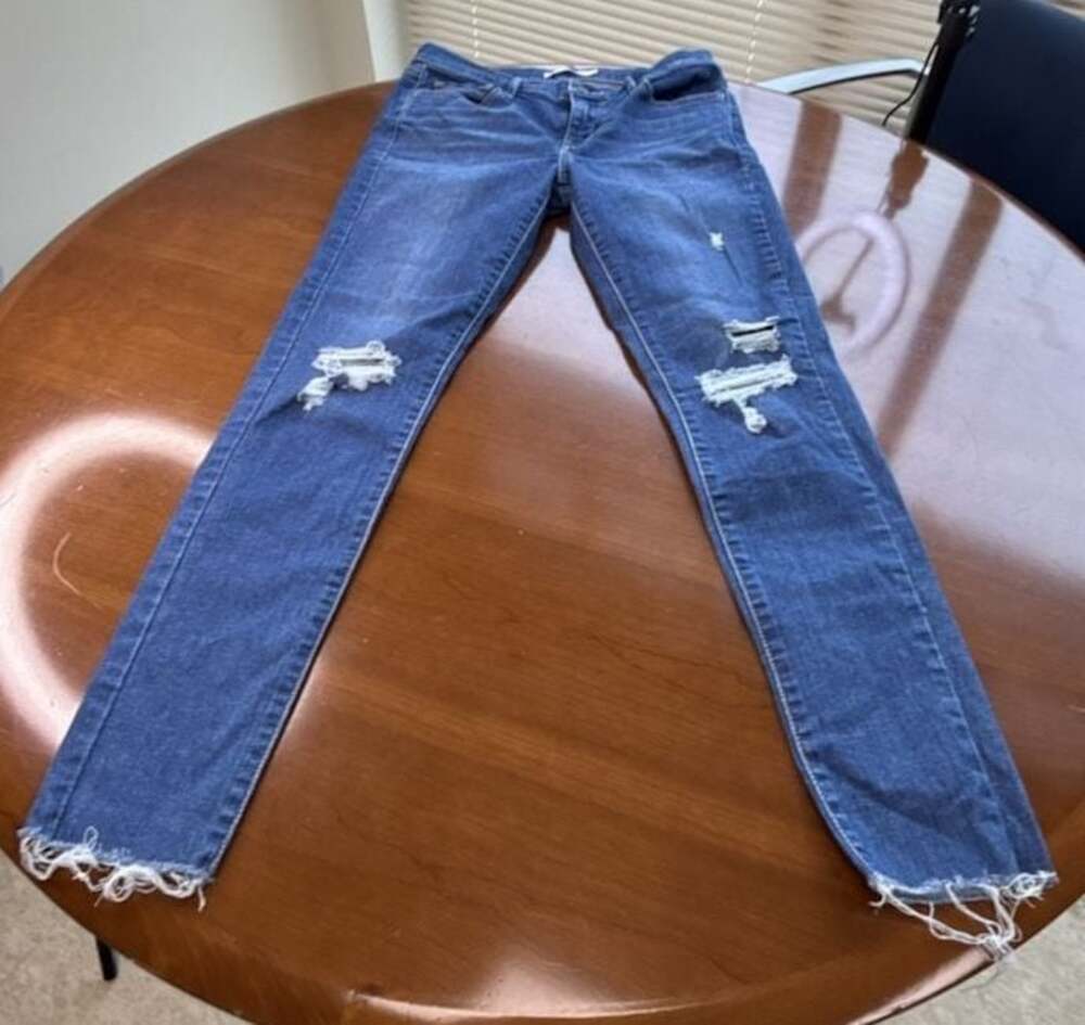 Levi's 710 Super Skinny Jeans Size 29 Distressed Raw Hem
